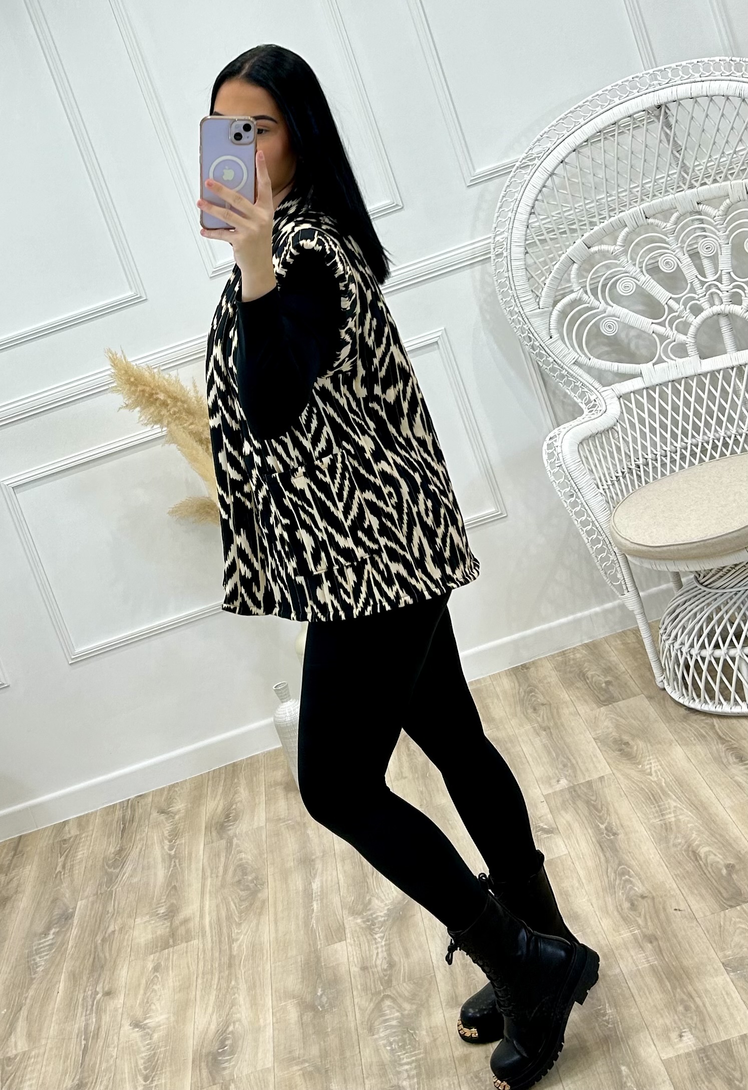 Veste sans Manche à Motifs